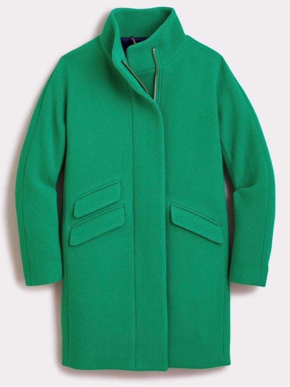 J. Crew Stadium Cloth City Green Cocoon Wool Coat